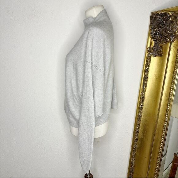 Free People Wool Blend Mock Funnel Neck Drop Sleeve Sweater in Gray Size XS - Picture 3 of 7